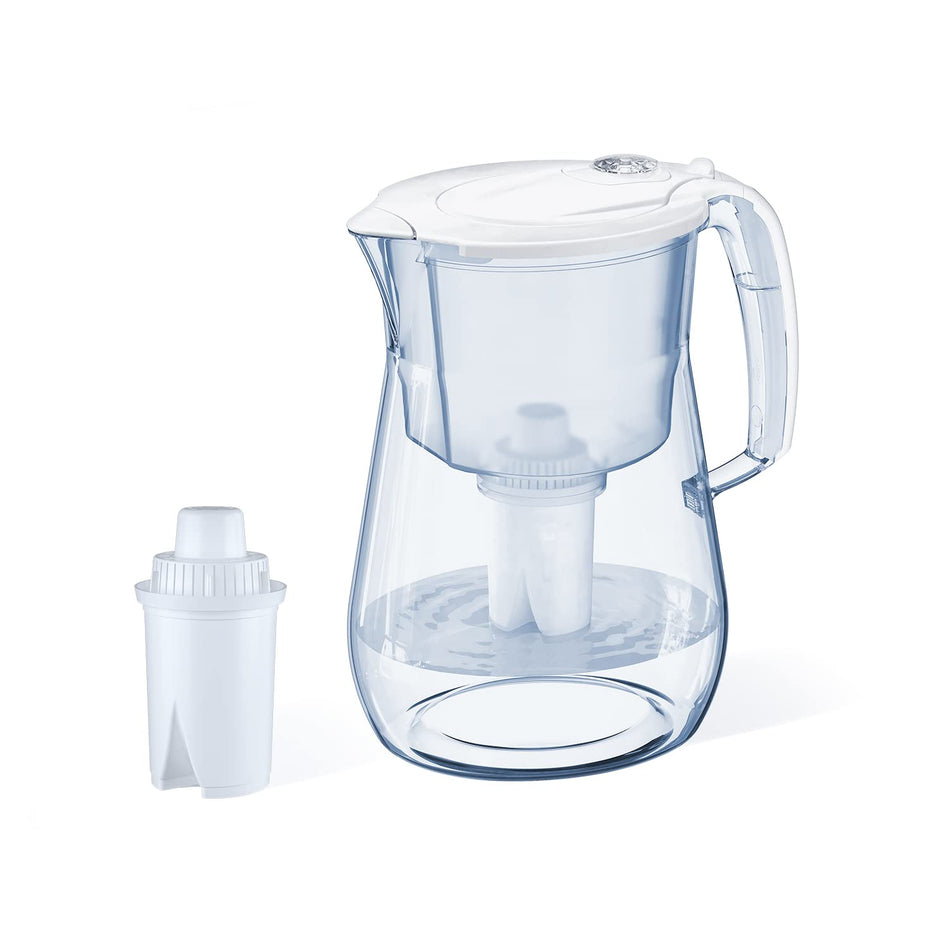 Purecartly 12-Cup Water Filtration Jug - White, Includes 1 x B15 Filter